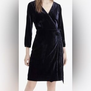 J.Crew Black Velvet Cocktail Dress - Size 2 - NWOT